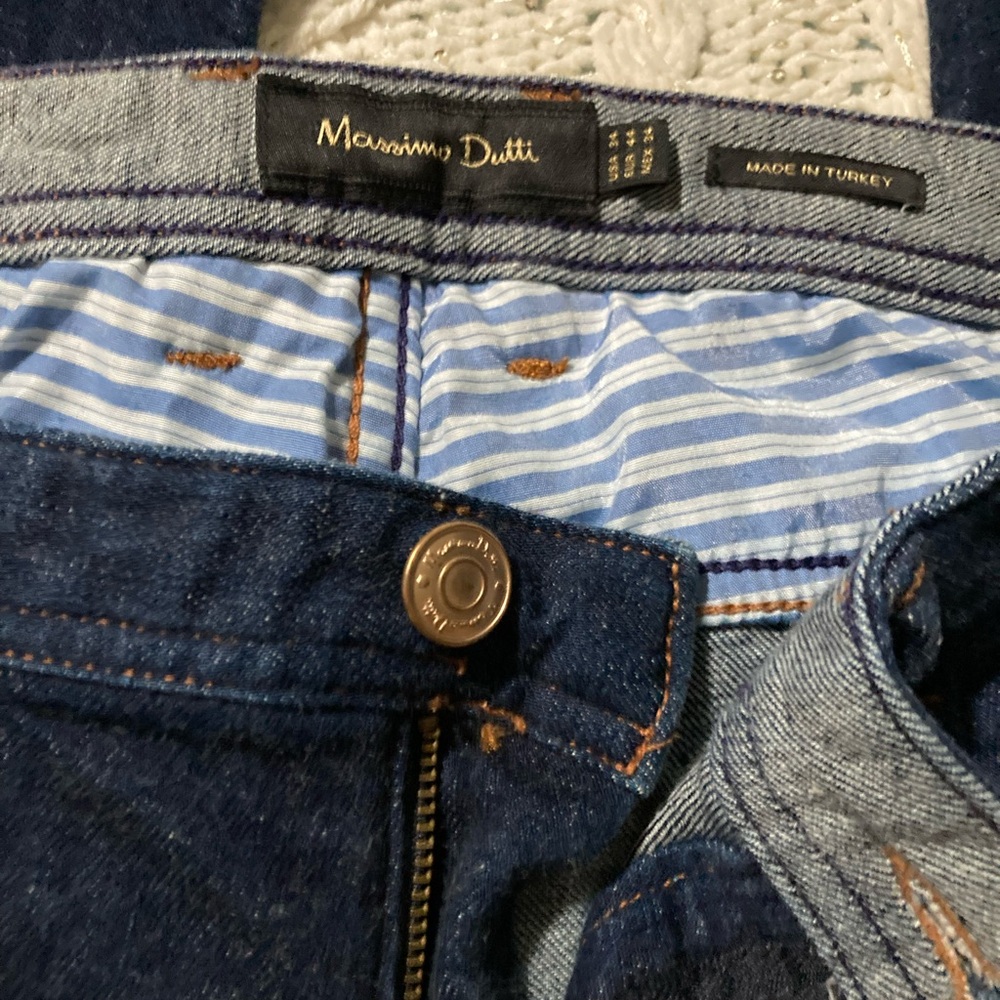 Massimo Dutti navy denim size 34 jeans - Picture 3 of 5